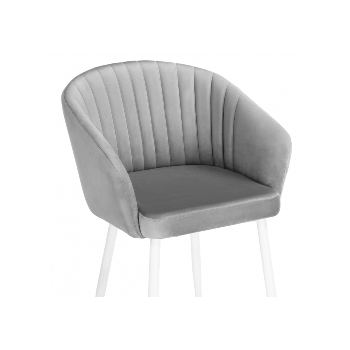Кресло Корсо светло-серое / белое
