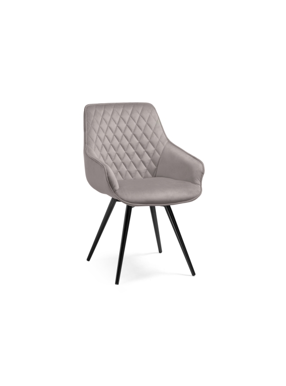 Кресло Эгел крутящееся серый / черный глянец