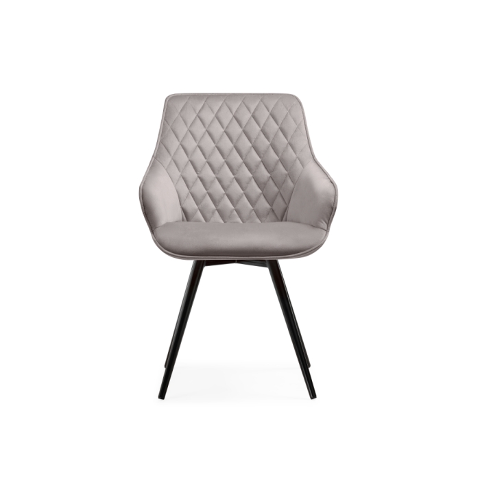 Кресло Эгел крутящееся серый / черный глянец