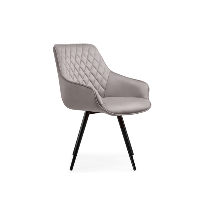 Кресло Эгел крутящееся серый / черный глянец