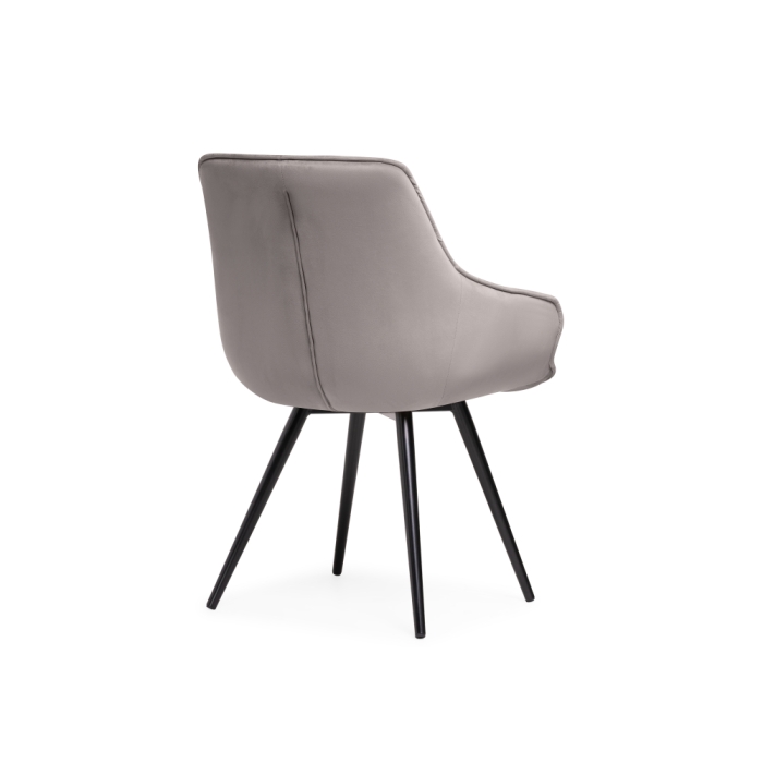 Кресло Эгел крутящееся серый / черный глянец