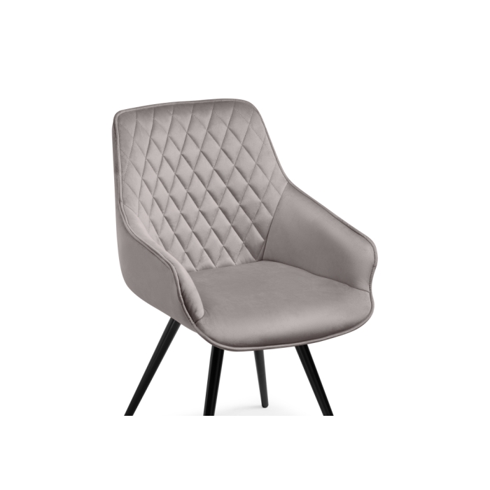 Кресло Эгел крутящееся серый / черный глянец