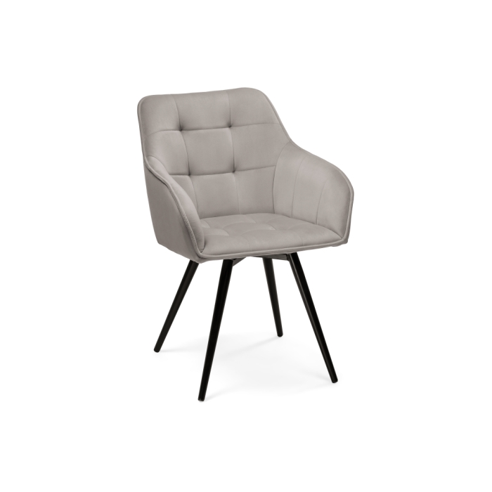 Кресло Идас крутящееся серый / черный глянец