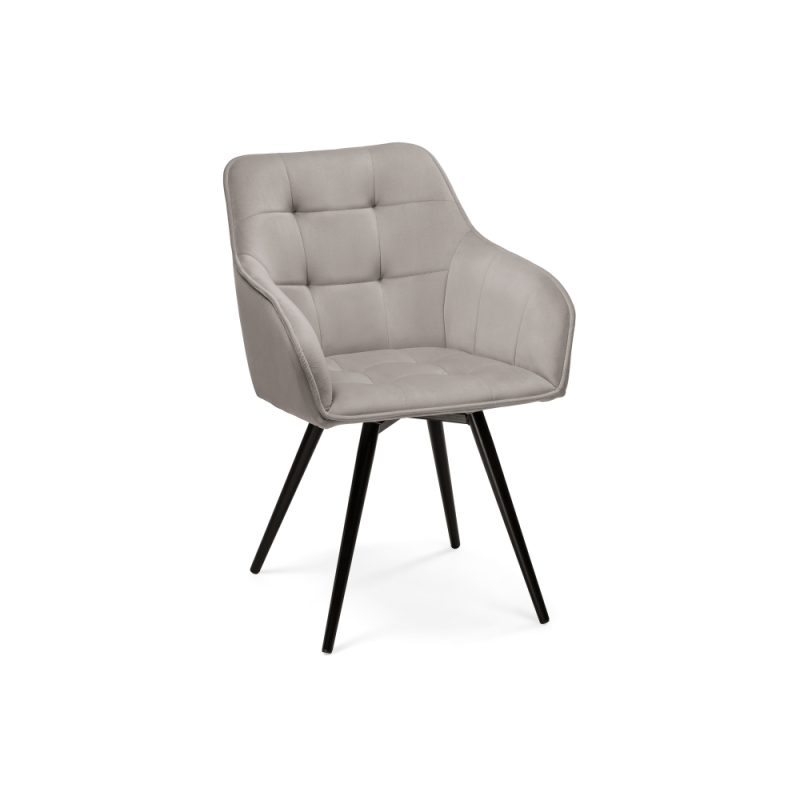 Кресло Идас крутящееся серый / черный глянец