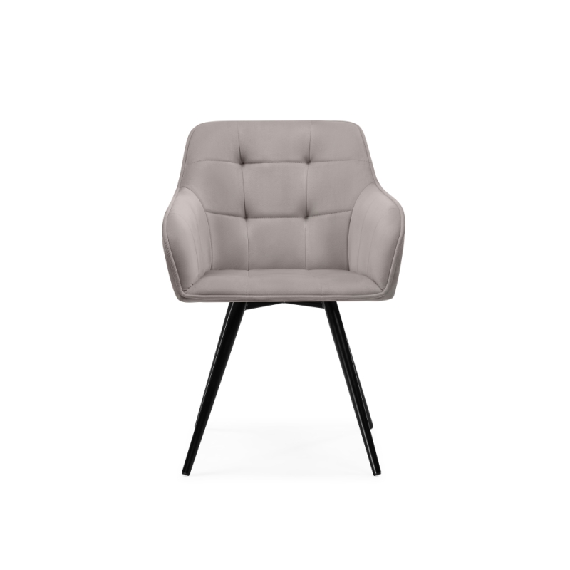 Кресло Идас крутящееся серый / черный глянец