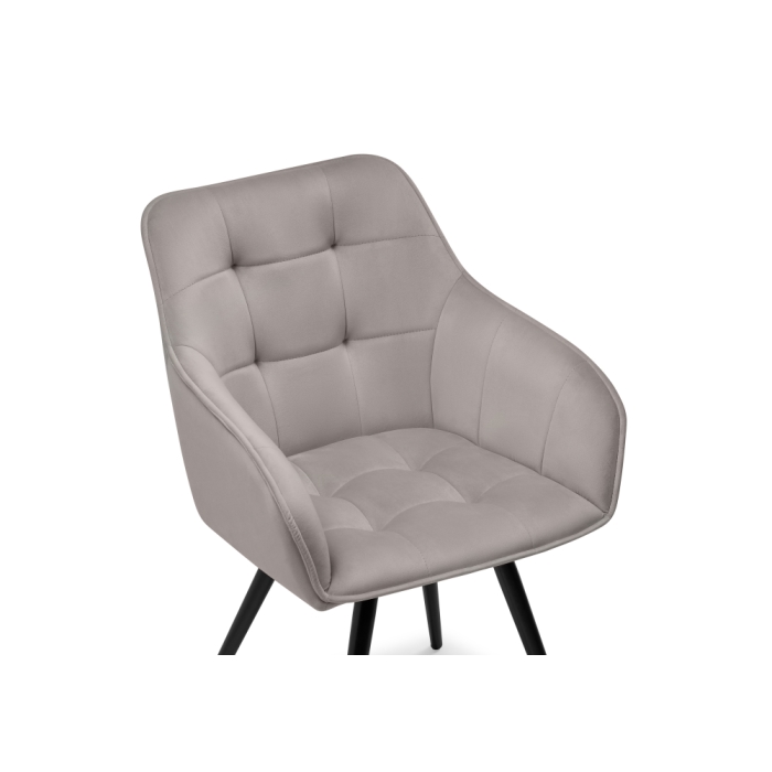 Кресло Идас крутящееся серый / черный глянец