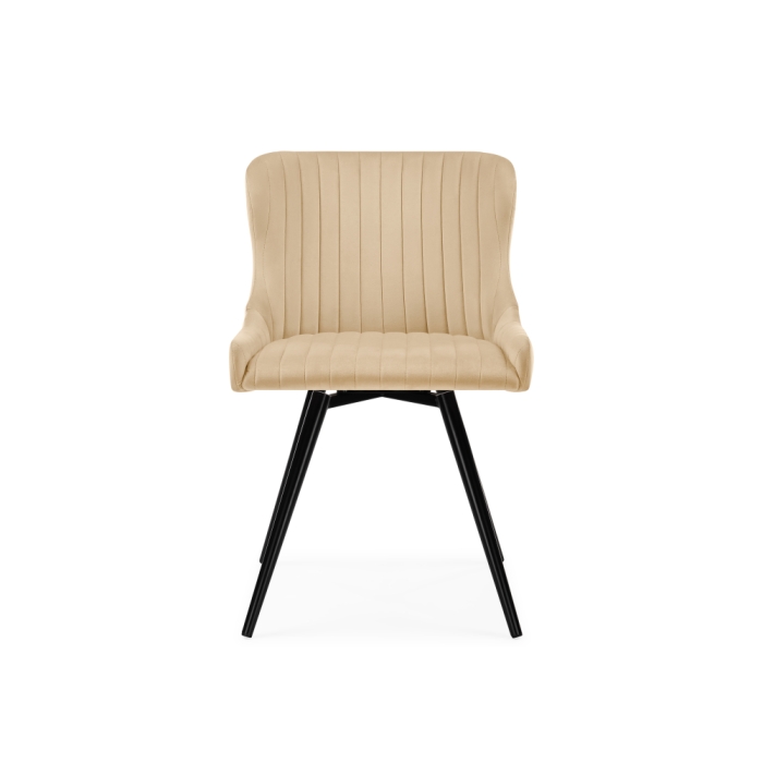 Кресло Хабри крутящееся бежевый / черный глянец