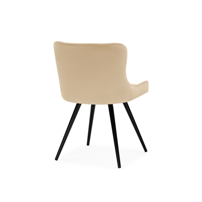 Кресло Хабри крутящееся бежевый / черный глянец