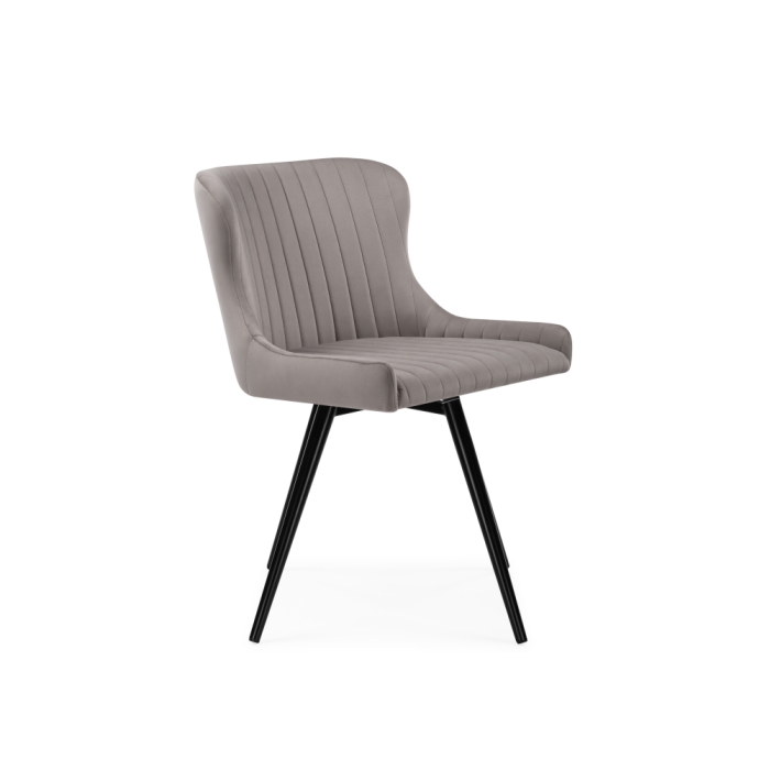 Кресло Хабри крутящееся серый / черный глянец