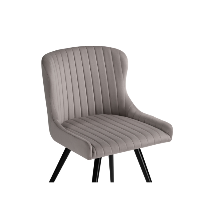 Кресло Хабри крутящееся серый / черный глянец