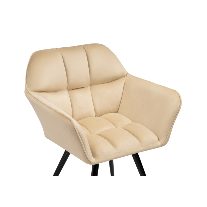 Кресло Ямес крутящееся бежевый / черный глянец