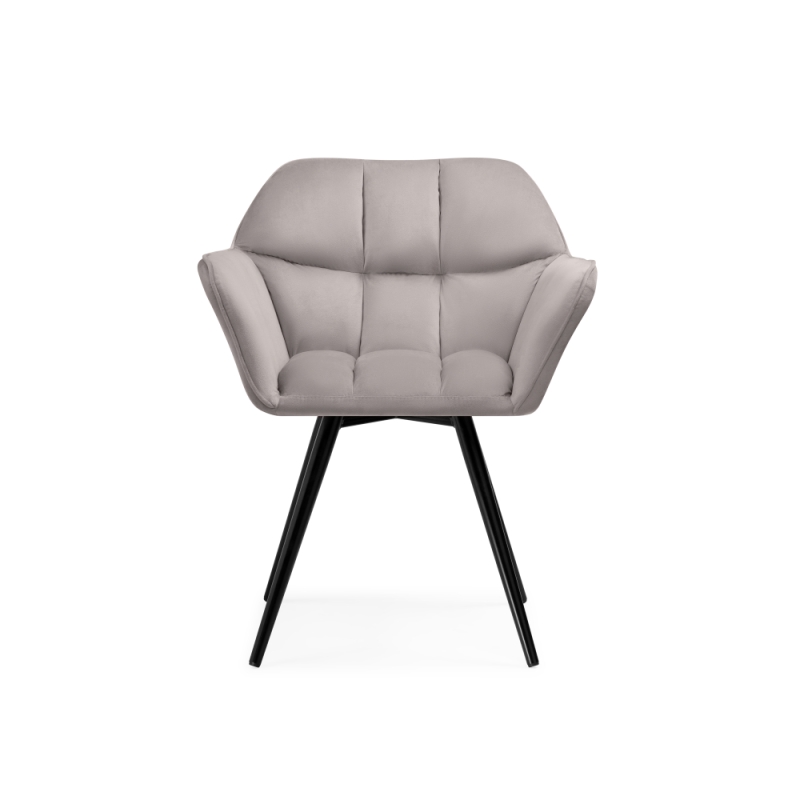 Кресло Ямес крутящееся серый / черный глянец