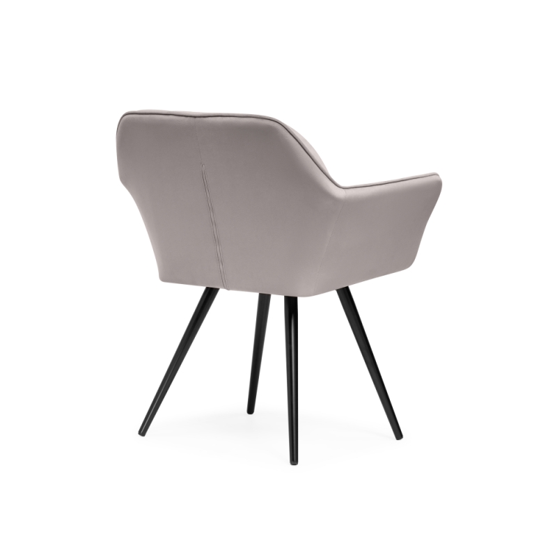 Кресло Ямес крутящееся серый / черный глянец