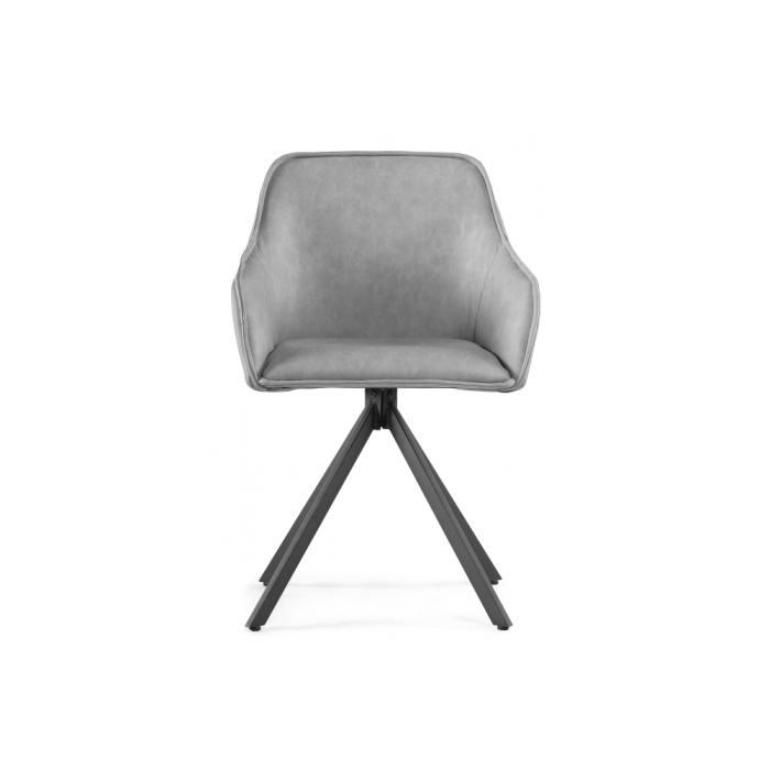 Кресло Лесли крутящееся серое / черное