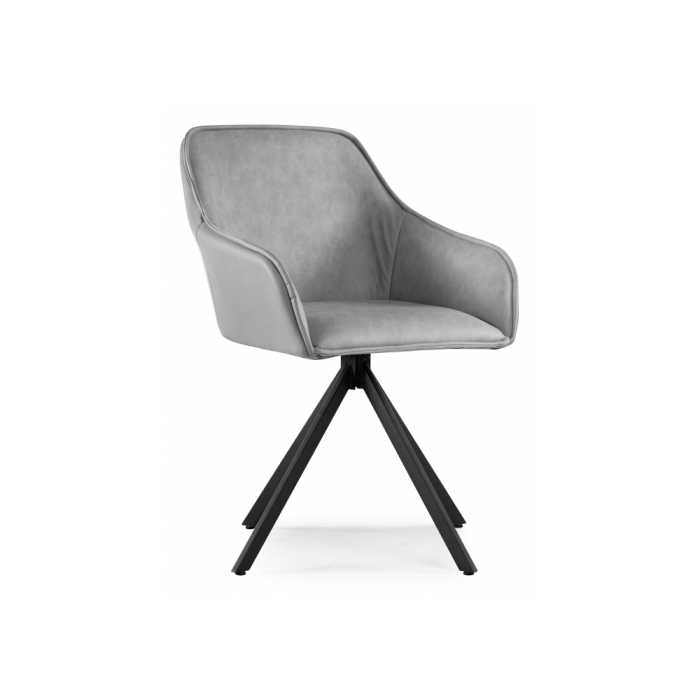 Кресло Лесли крутящееся серое / черное