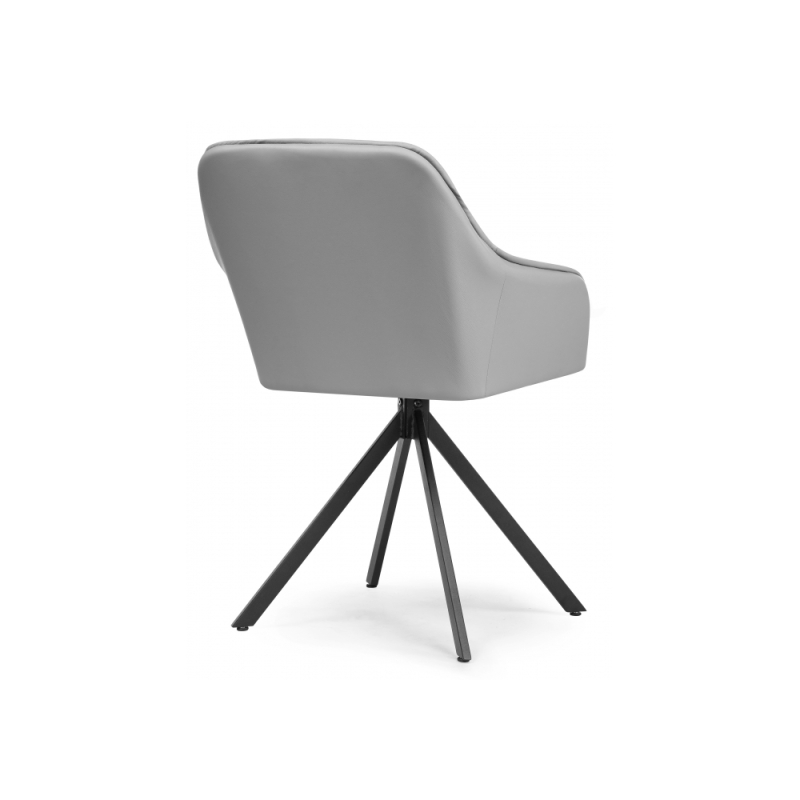 Кресло Лесли крутящееся серое / черное