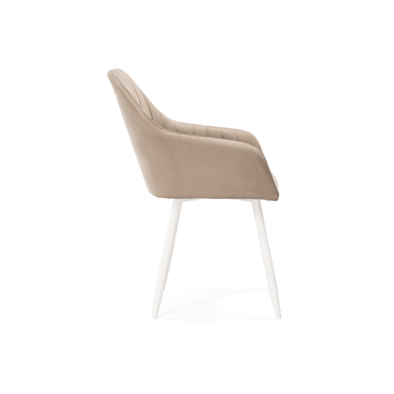 Кресло Слэм крутящееся бежевое / белое