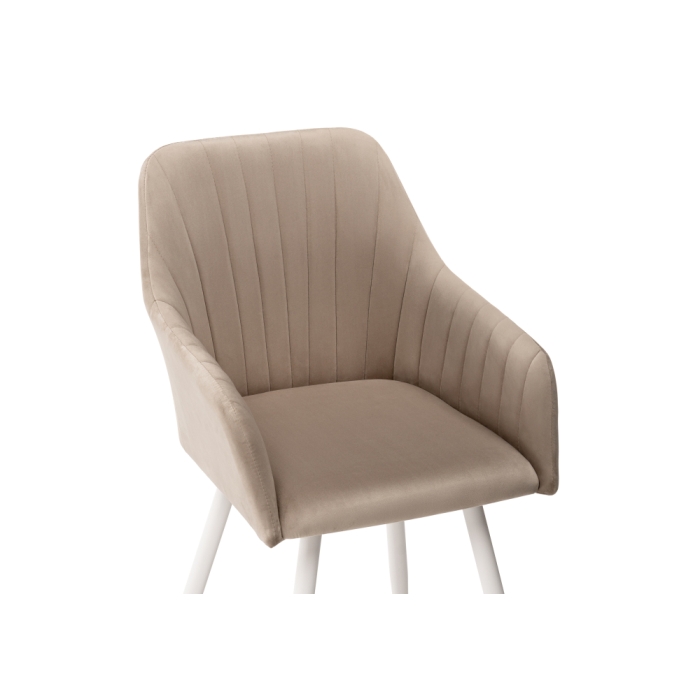 Кресло Слэм крутящееся бежевое / белое