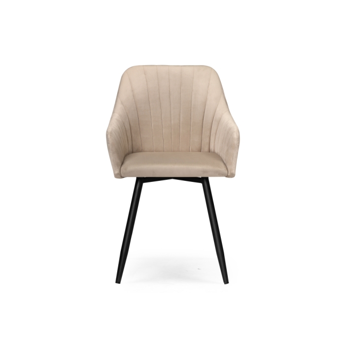 Стул на металлокаркасе Слэм крутящееся бежевое / черное