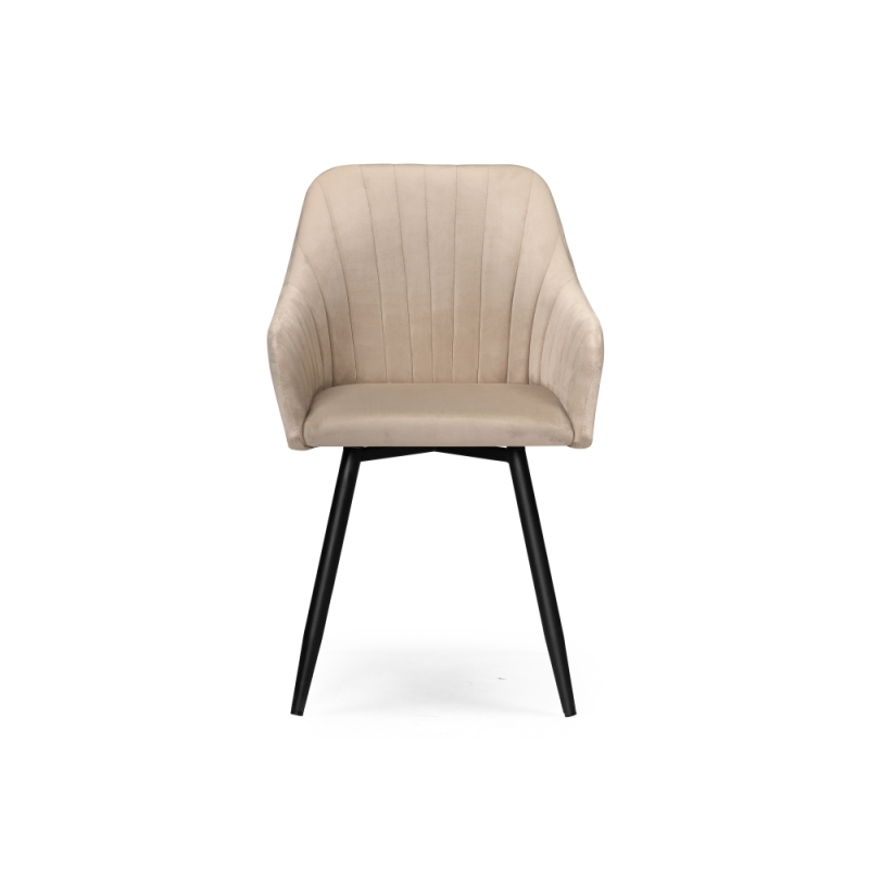 Стул на металлокаркасе Слэм крутящееся бежевое / черное