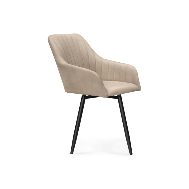 Стул на металлокаркасе Слэм крутящееся бежевое / черное