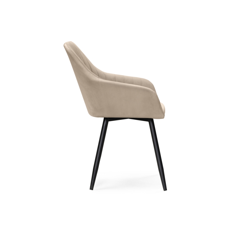 Стул на металлокаркасе Слэм крутящееся бежевое / черное