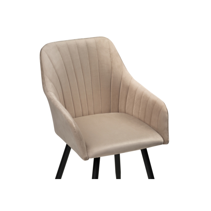 Стул на металлокаркасе Слэм крутящееся бежевое / черное