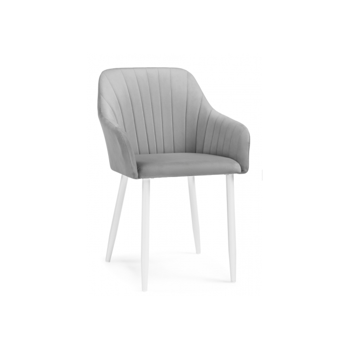 Кресло Слэм светло-серое / белое