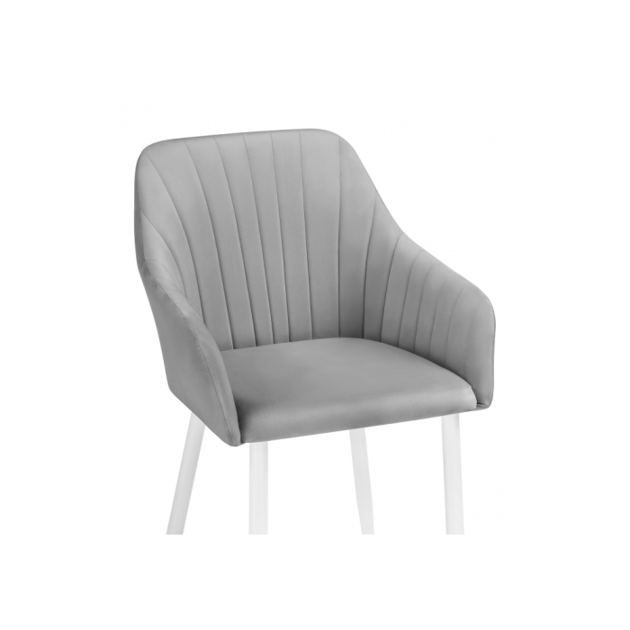 Кресло Слэм светло-серое / белое