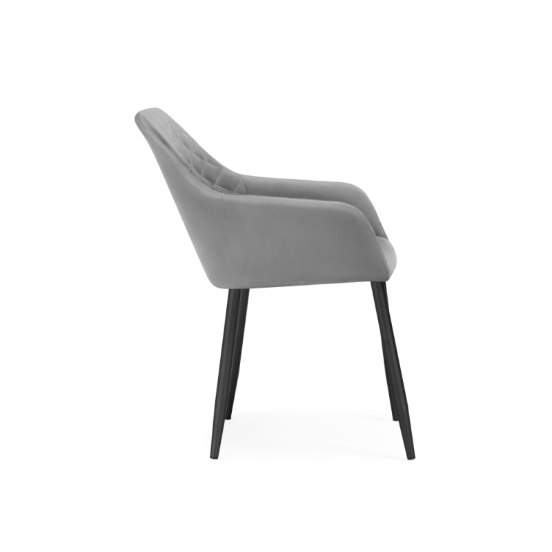 Стул на металлокаркасе Стив темно-серый / черный