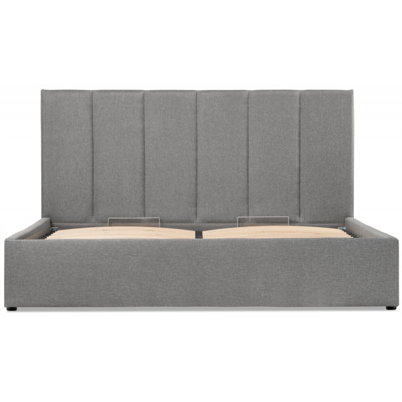 Кровать двуспальная Афродита-3 160 х 200 см с ПМ рогожка серая