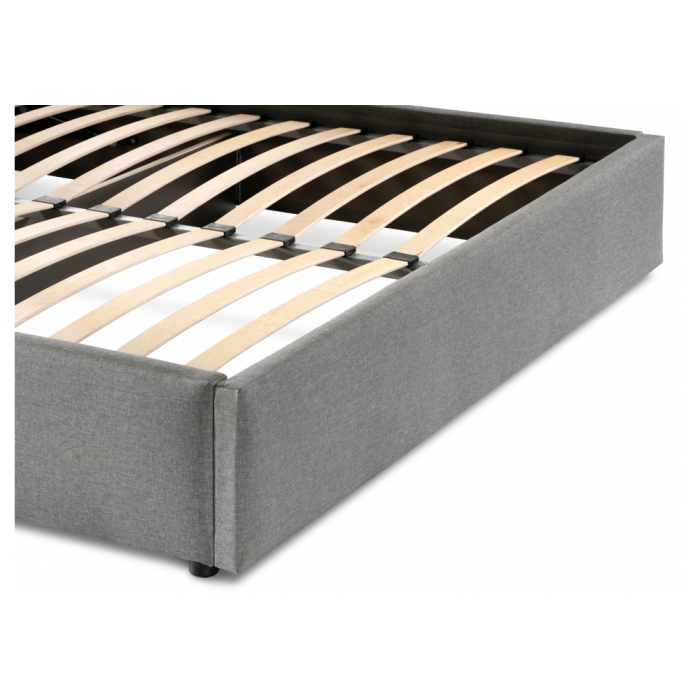 Кровать двуспальная Афродита-3 160 х 200 см с ПМ рогожка серая