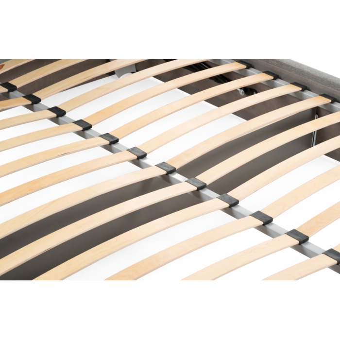 Кровать двуспальная Афродита-3 160 х 200 см с ПМ рогожка серая