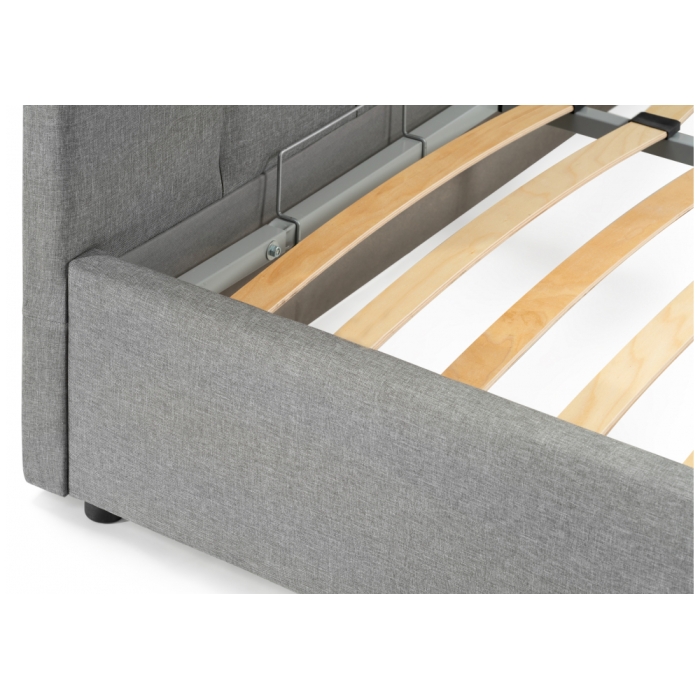 Кровать двуспальная Афродита-3 160 х 200 см с ПМ рогожка серая