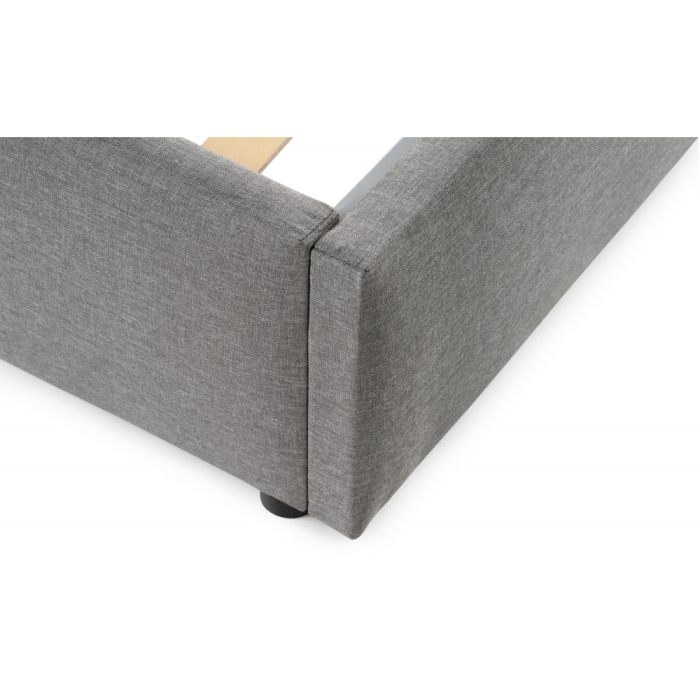 Кровать двуспальная Афродита-3 160 х 200 см с ПМ рогожка серая