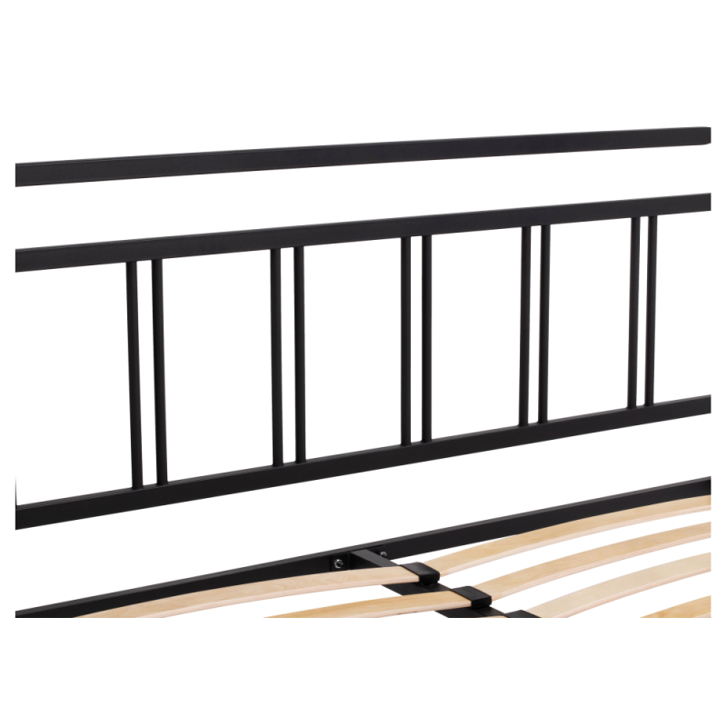 Полутораспальная кровать Рейк 140х200 черная