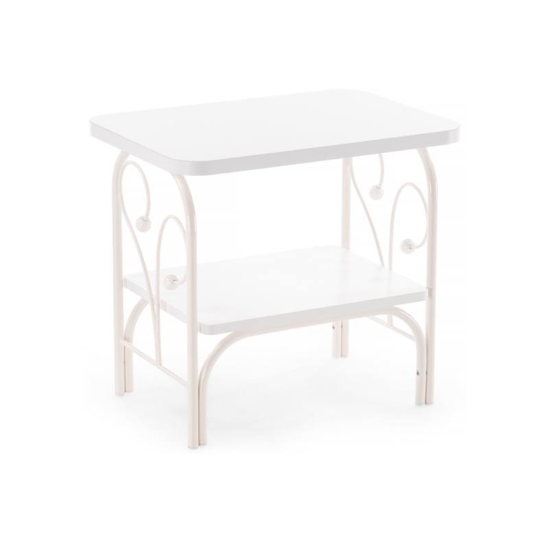 Прикроватная тумба Клео 2 белая / белая