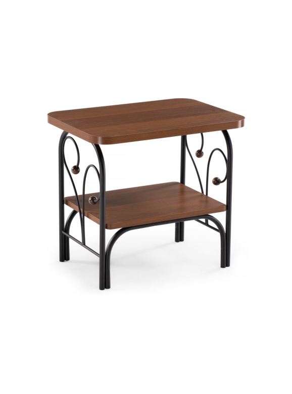 Прикроватная тумба Клео 2 черная / орех