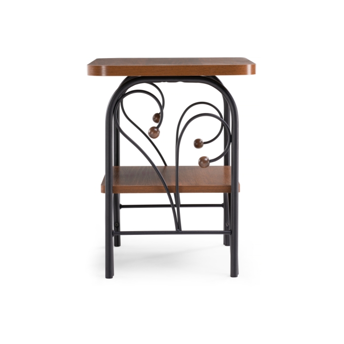 Прикроватная тумба Клео 2 черная / орех