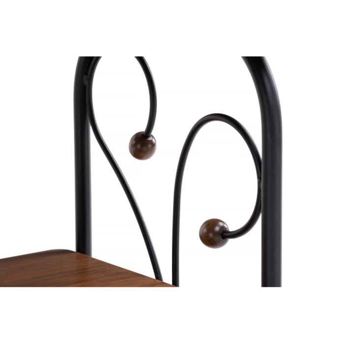 Прикроватная тумба Клео 2 черная / орех