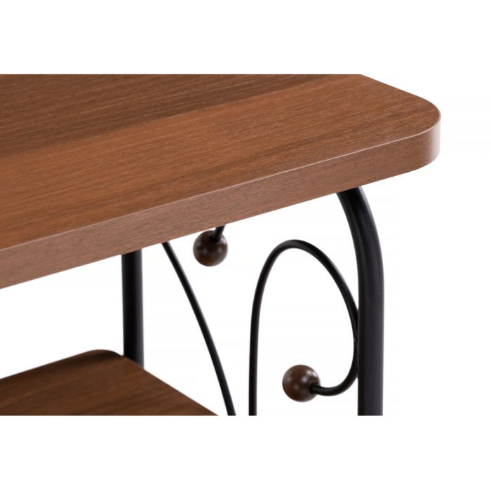 Прикроватная тумба Клео 2 черная / орех