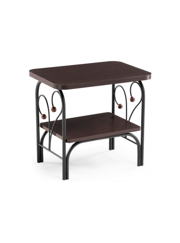 Прикроватная тумба Клео 2 черная / венге