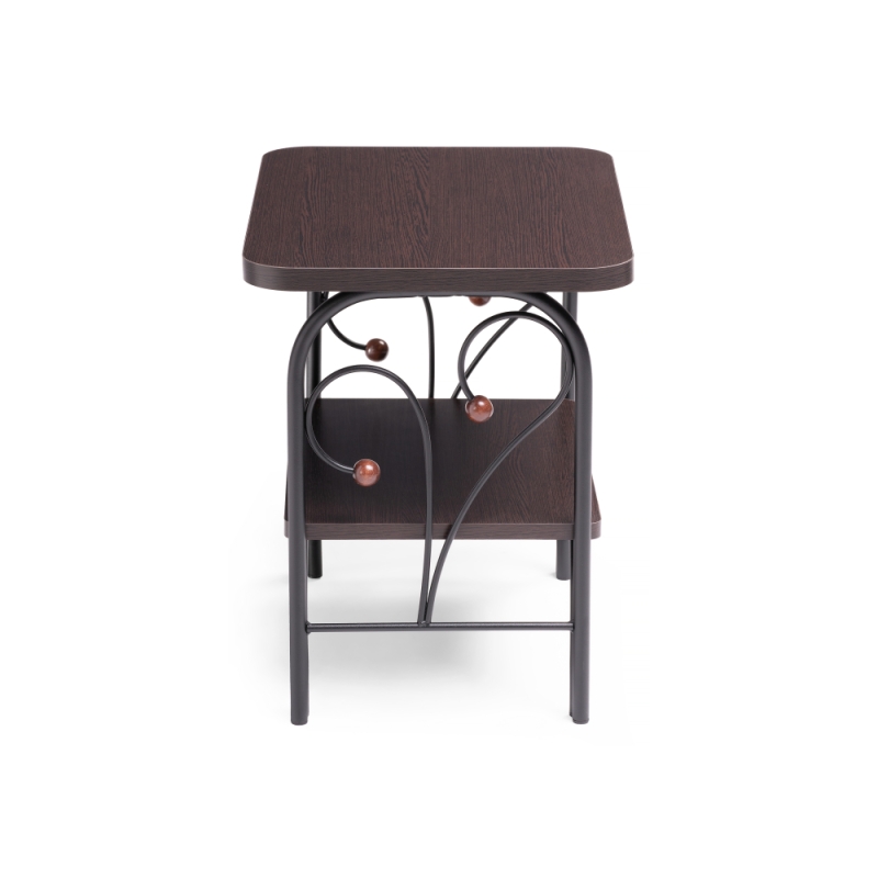 Прикроватная тумба Клео 2 черная / венге