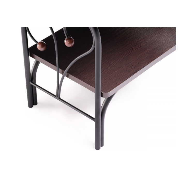 Прикроватная тумба Клео 2 черная / венге