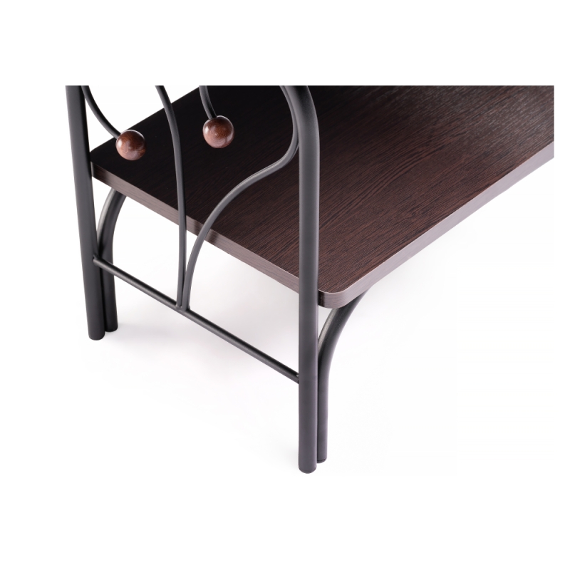 Прикроватная тумба Клео 2 черная / венге