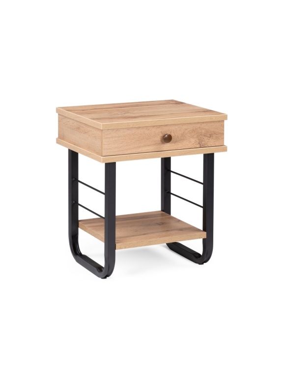 Прикроватная тумба Малгома черная / дуб вотан