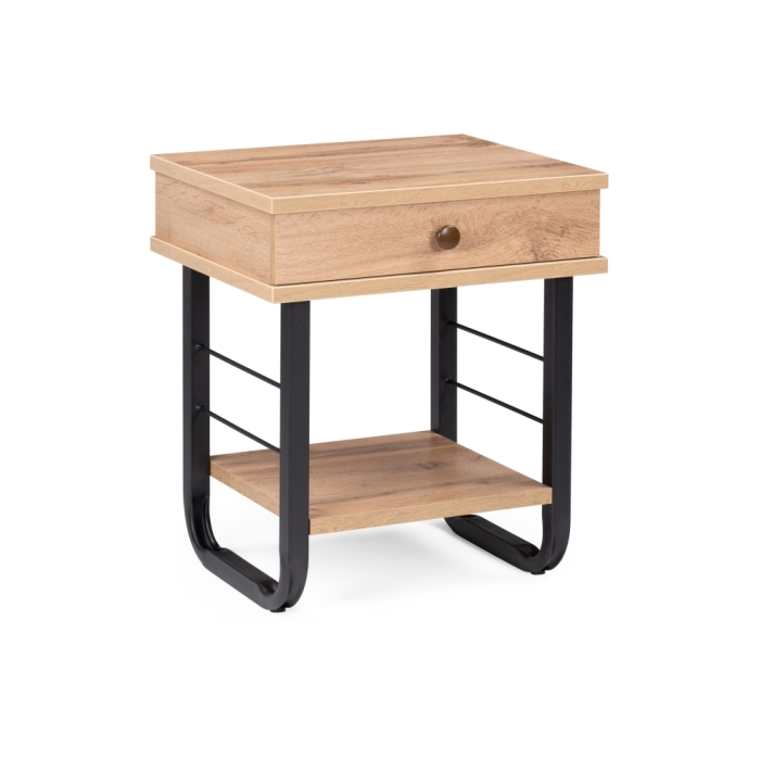 Прикроватная тумба Малгома черная / дуб вотан