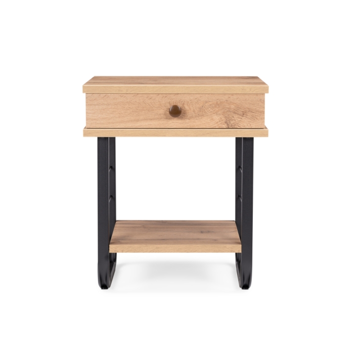 Прикроватная тумба Малгома черная / дуб вотан