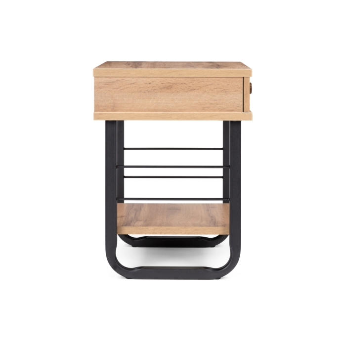 Прикроватная тумба Малгома черная / дуб вотан