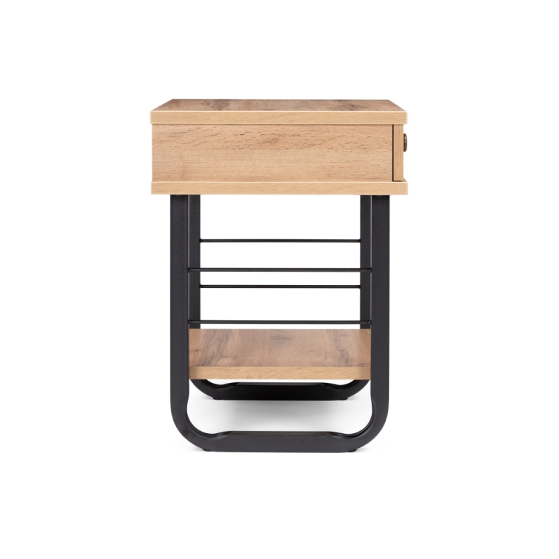 Прикроватная тумба Малгома черная / дуб вотан